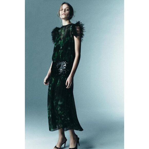 ZARA LIMITED EDITION COMBINATION PRINTED DRESS - Picture 2 of 9